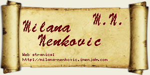 Milana Nenković vizit kartica
